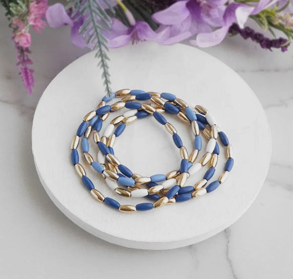 Metal Beaded Stack Bracelets (2 Colors)