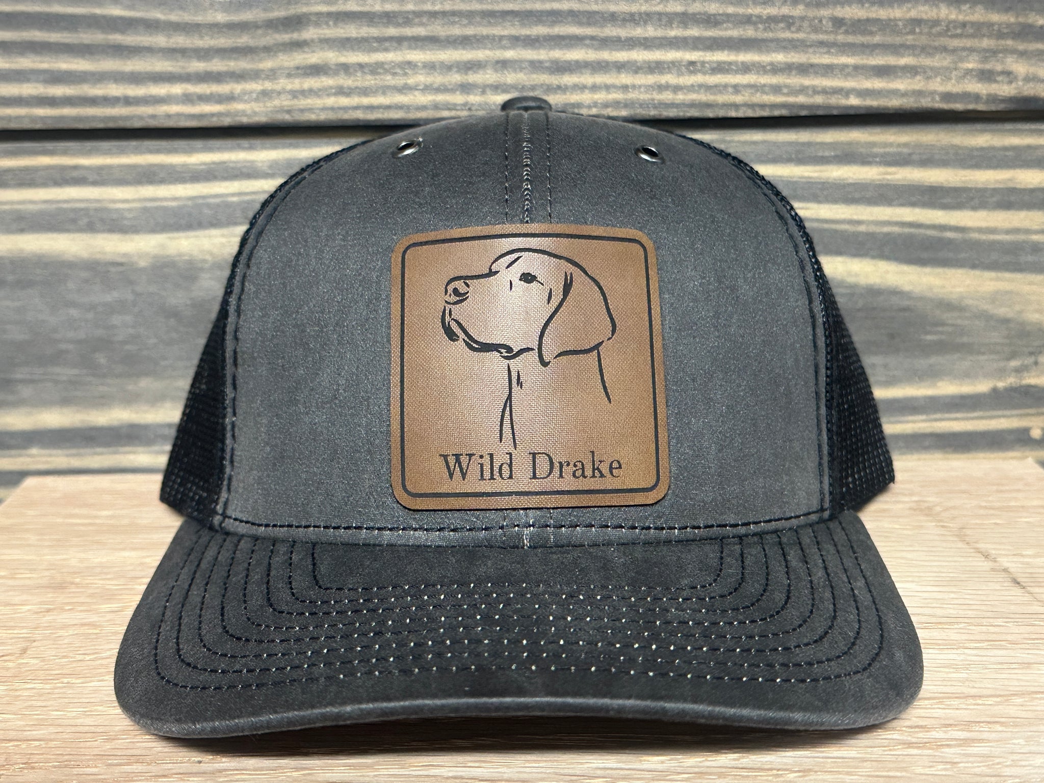 Wild Drake Grey/Black Dog Patch Hat