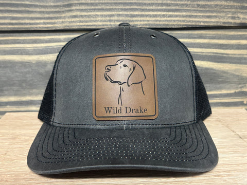 Wild Drake Grey/Black Dog Patch Hat