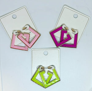 Fill It Out Diamond Earrings- 4 colors