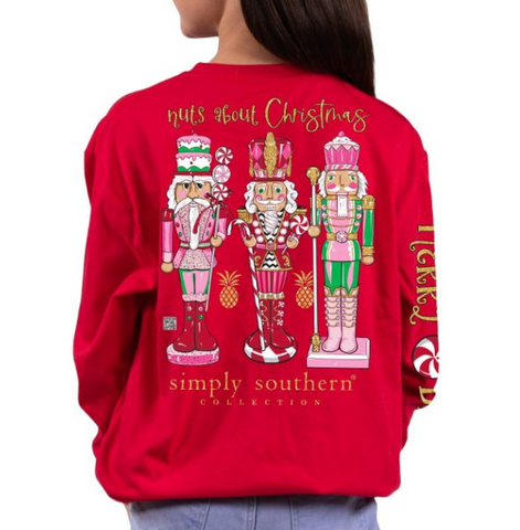 Simply Southern Red Long Sleeve Nutcracker Christmas T-Shirt