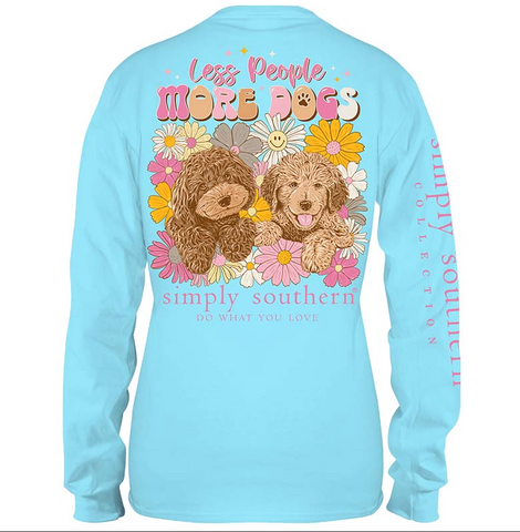 Simply Southern Long Sleeve More Dogs Less People T-Shirt