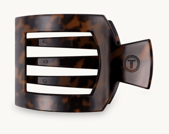 Teleties Tortoise Flat Square Hair Clip