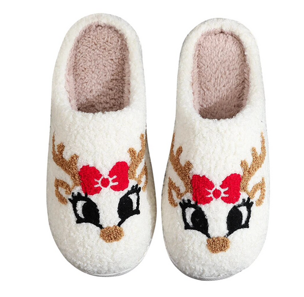 Fuzzy Christmas Slippers