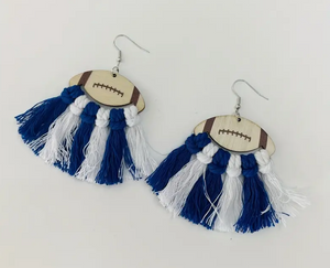 Blue and White Gameday Earrings