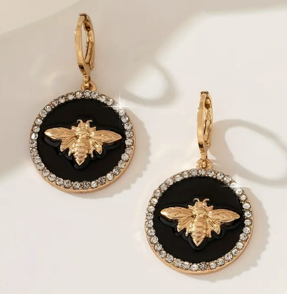 Bee Shaped Dangle Earrings (2 colors)
