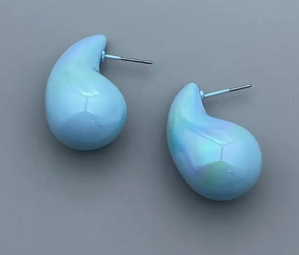 Glossy Teardrop Earrings (2 colors)