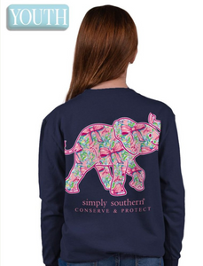 Youth Long Sleeve Simply Southern "Track Bow Eclipse" Shirt