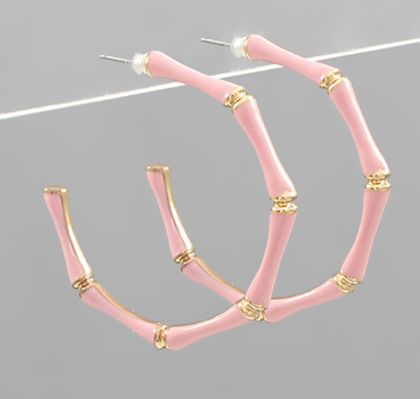 Epoxy Bamboo Shaped Earrings (3 colors)