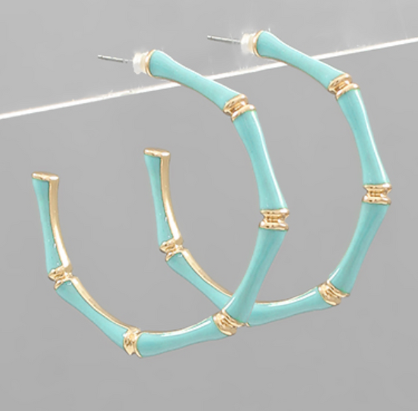 Epoxy Bamboo Shaped Earrings (3 colors)