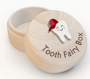 Wood Carved Tooth Fairy Box (Girl or Boy)