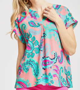 Sassy Size Lizzy Dolman Blush Short Sleeve Shirt