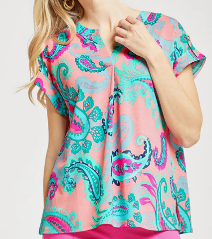 Sassy Size Lizzy Dolman Blush Short Sleeve Shirt