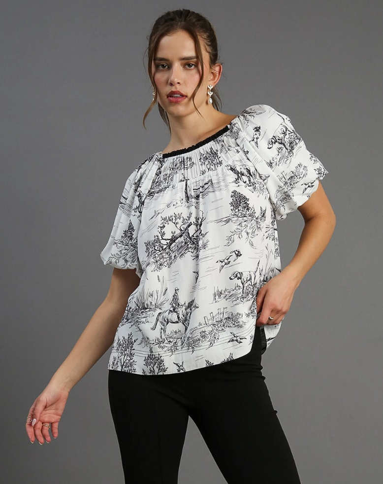 The Ava Landscape Blouse