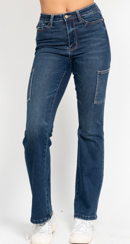 Judy Blue High Waist Cargo Bootcut Jeans