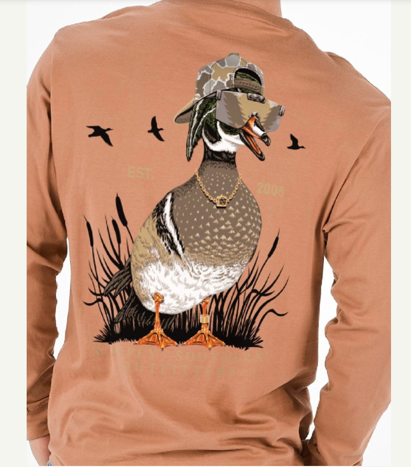 Youth Simply Southern Cool Duck Long Sleeve TShirt