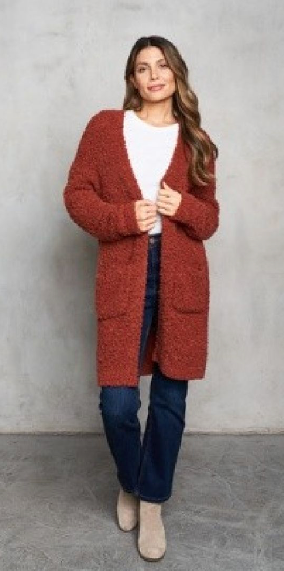Cinnamon and Spice Popcorn Cardigan