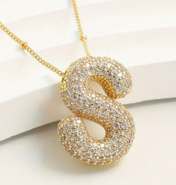 Bubble Initial Necklaces