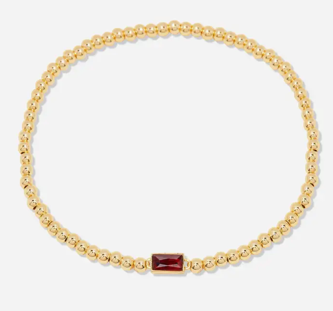 Bold Beaded Birthstone Bracelet