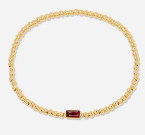Bold Beaded Birthstone Bracelet