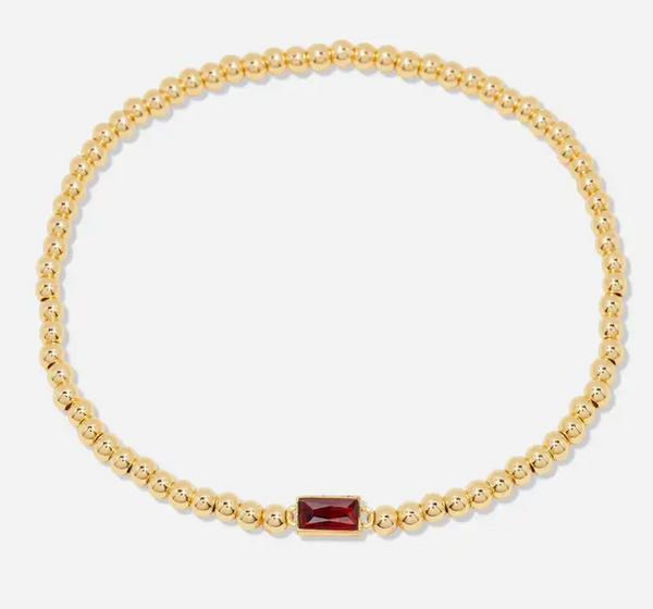 Bold Beaded Birthstone Bracelet