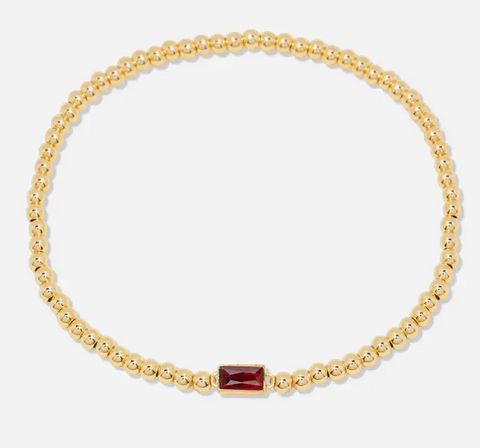 Bold Beaded Birthstone Bracelet