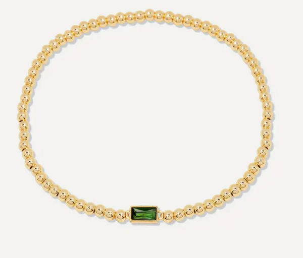 Bold Beaded Birthstone Bracelet