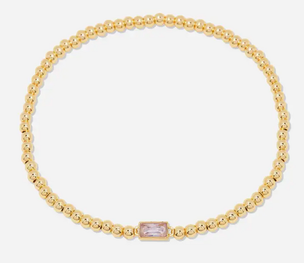 Bold Beaded Birthstone Bracelet