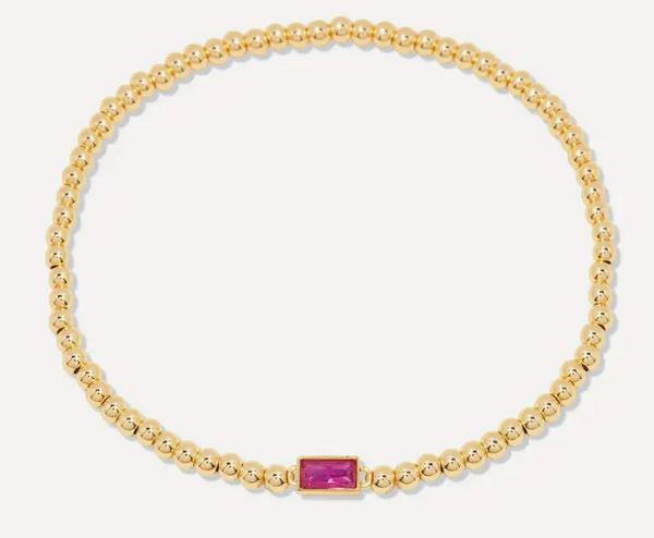 Bold Beaded Birthstone Bracelet