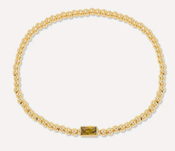 Bold Beaded Birthstone Bracelet