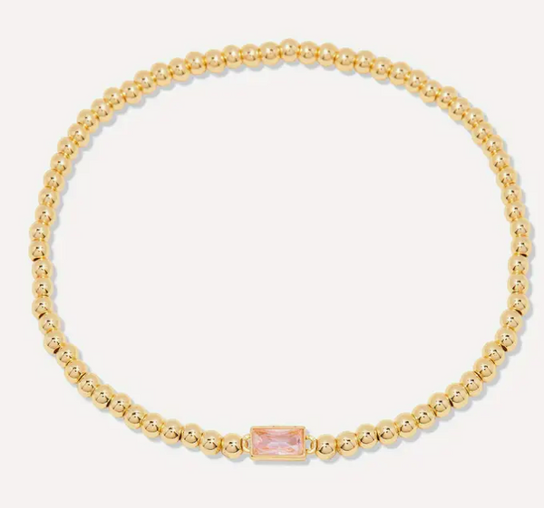 Bold Beaded Birthstone Bracelet