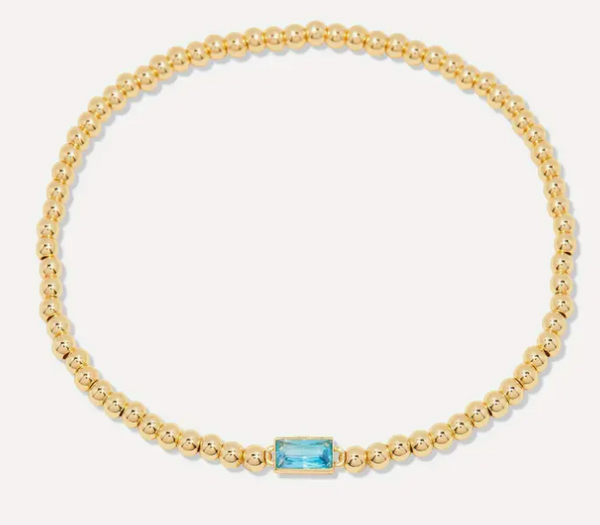 Bold Beaded Birthstone Bracelet