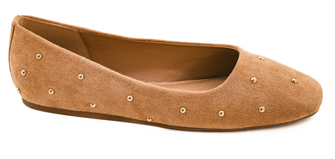 Corky’s Don't Be Rude Camel Faux Suede Flats