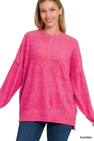 Brushed Melange Oversized Sweater