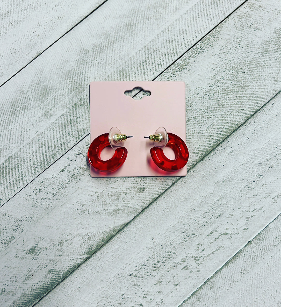 Valentine's Mini Hoops-Red