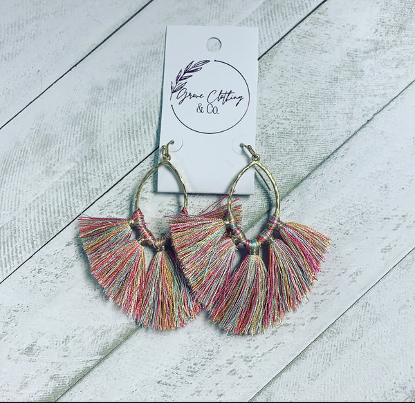 Fan Tassel Earrings