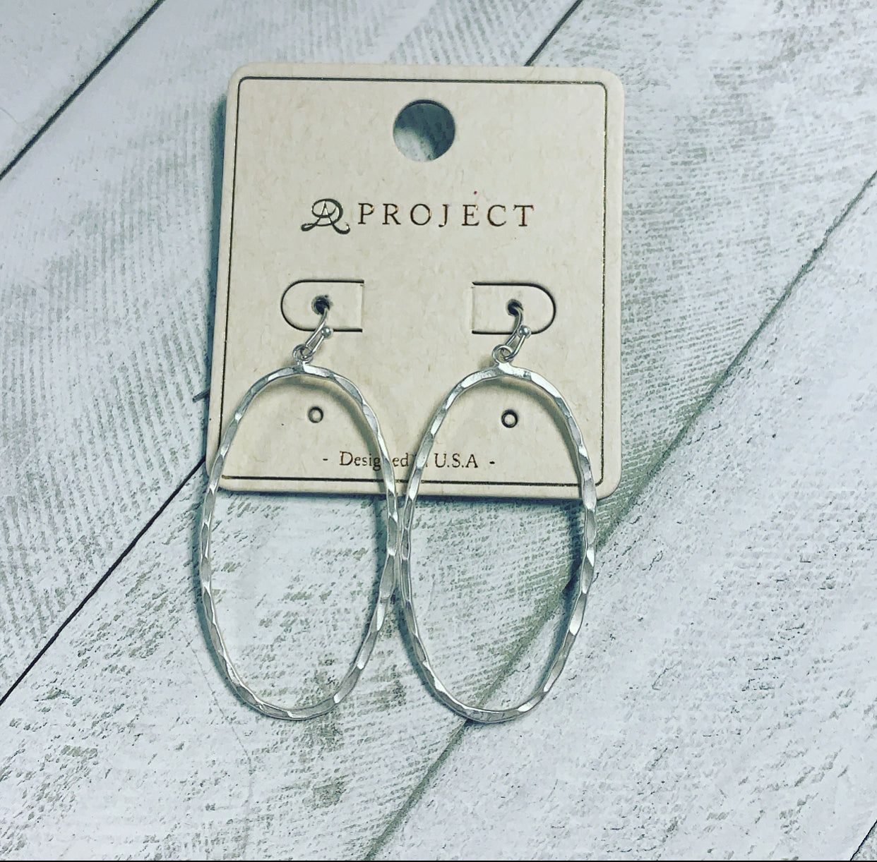 Carlie Oval Silver Earrings