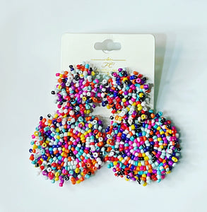 Circle Seed Bead Earrings