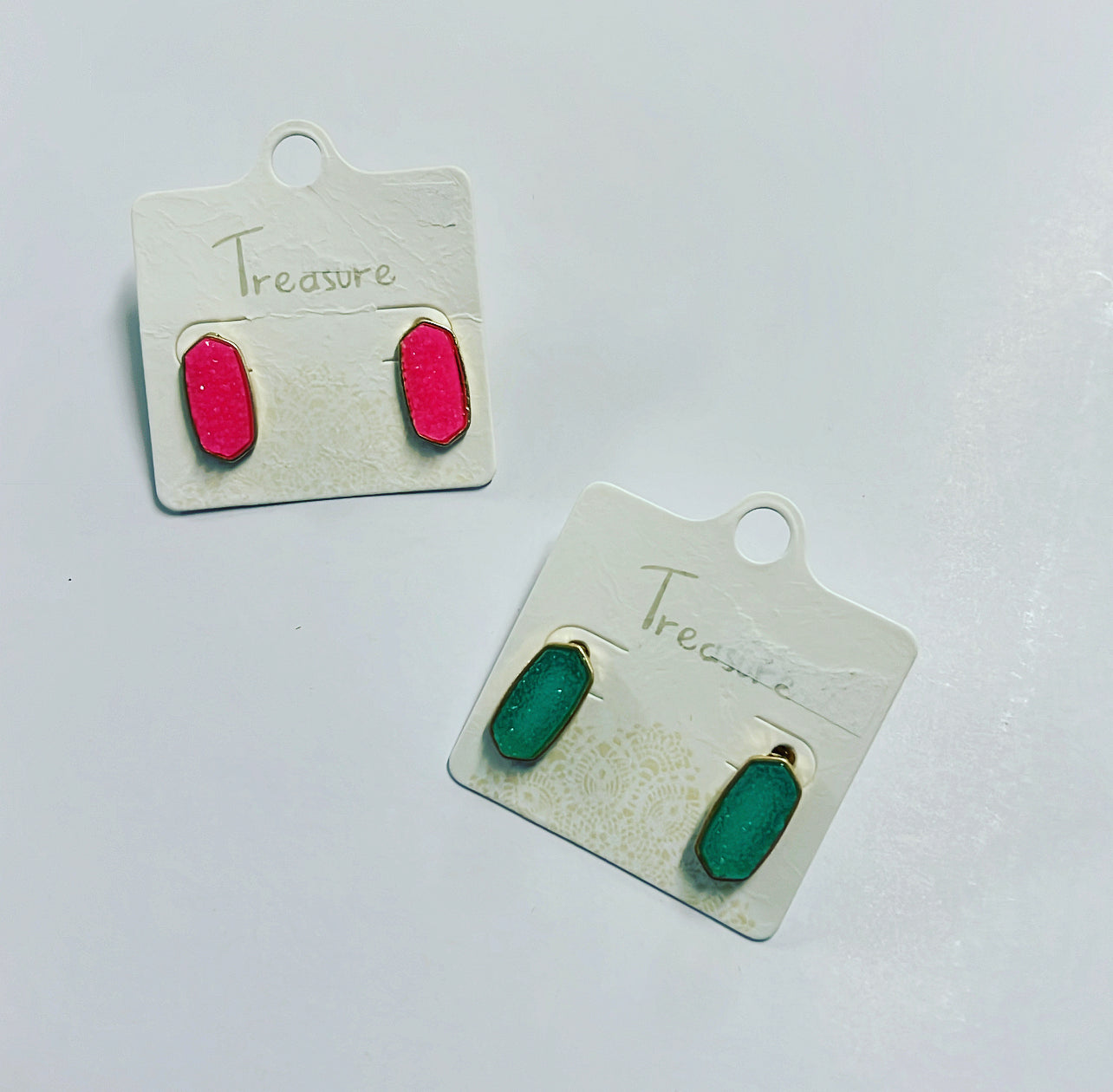 Treasure Mini Druzy Studs-2 COLORS