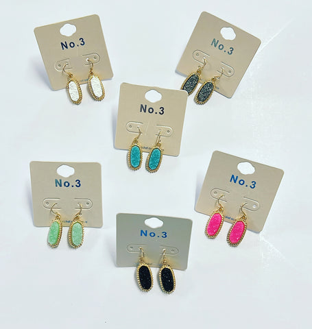 Mini Druzzy Drop Earrings-8 COLORS