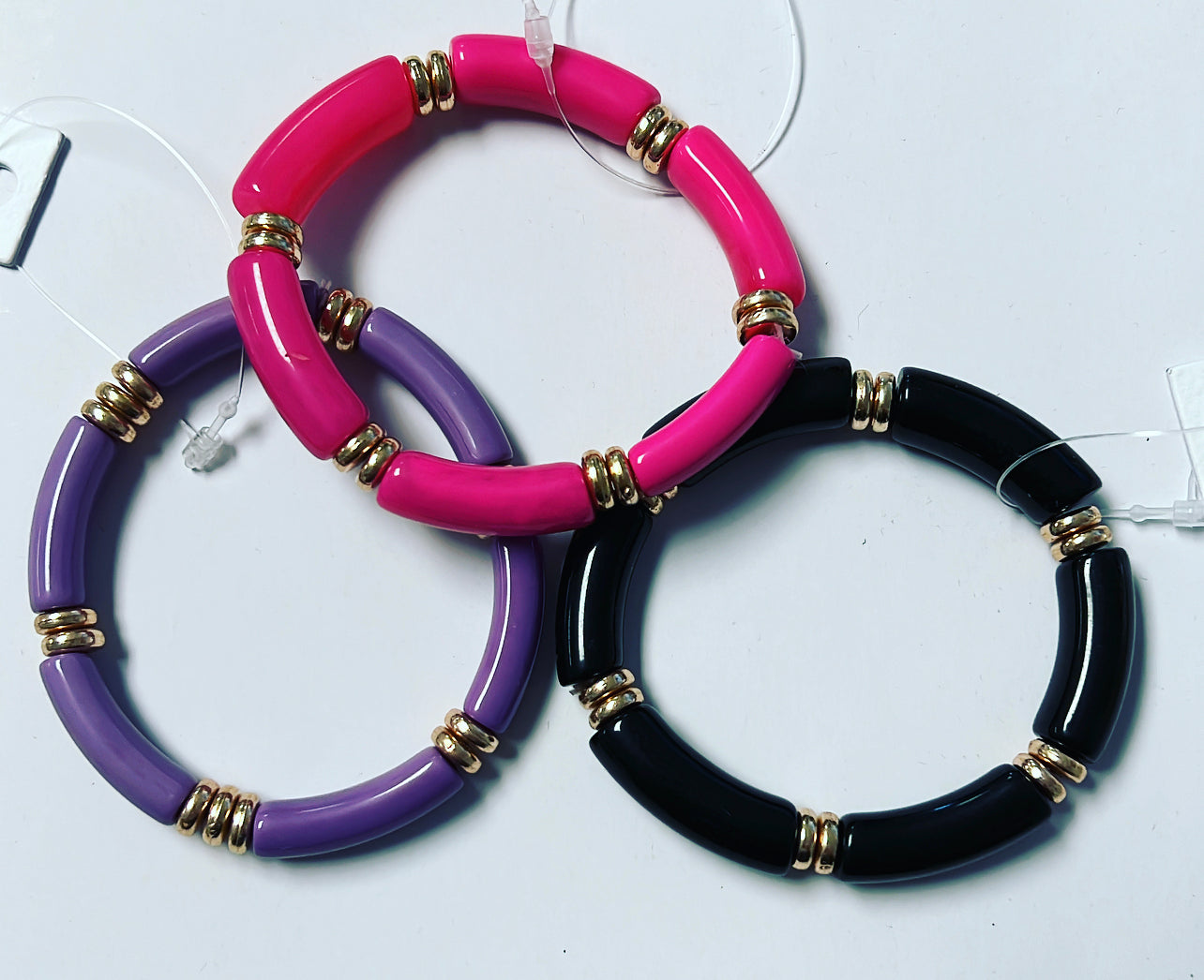 Colorful Beaded Stretch Bracelets- 3 Colors