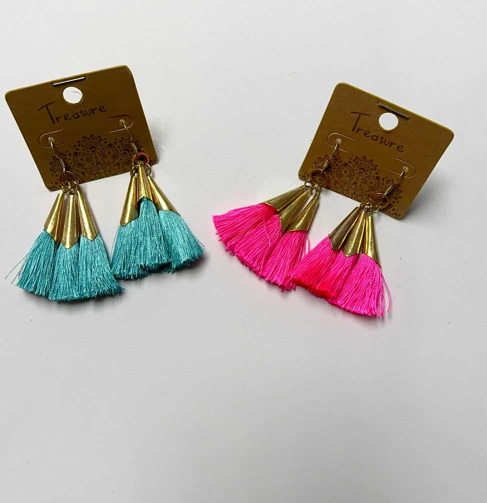 Tinseling Tango Tassel Earrings- 2 Colors