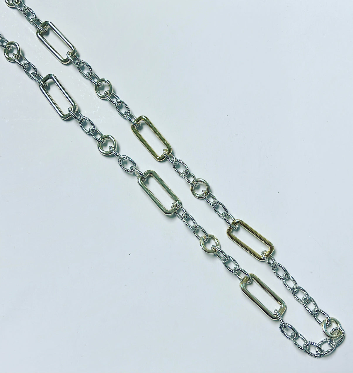Two-Toned Bar Link Necklace