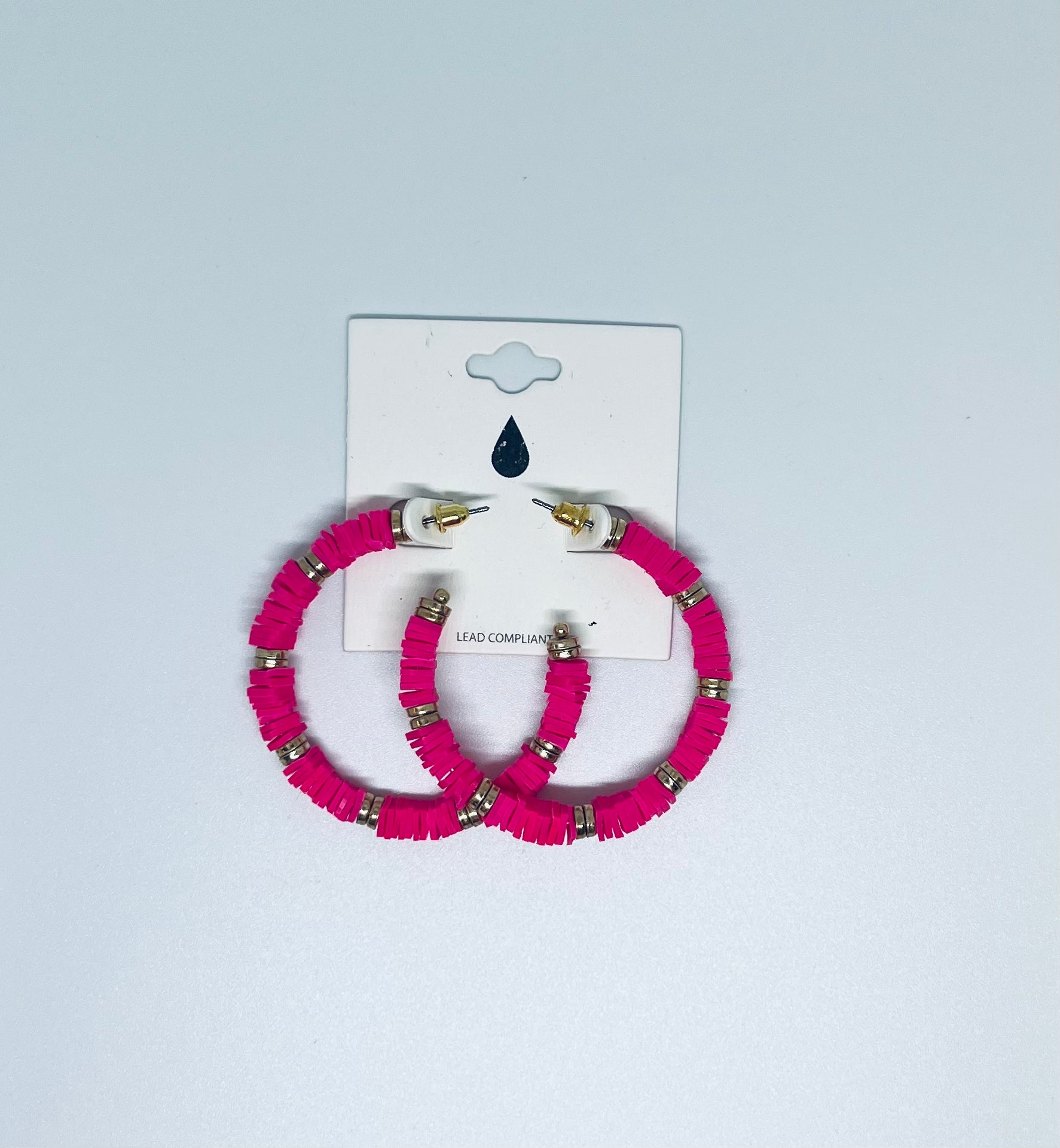 Rubber Bead Hoops-2 COLORS