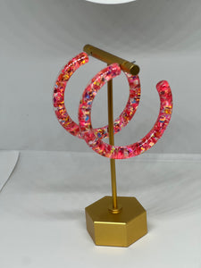 Bailey Acrylic Confetti 2” Hoops