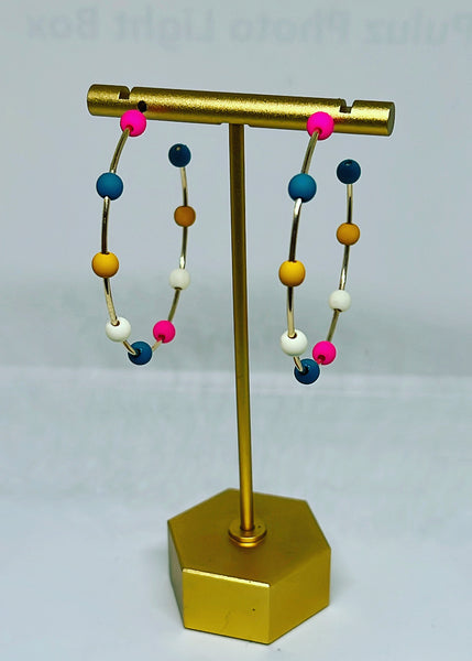 Laura Multi-Color Hoop Earrings- 3 colors