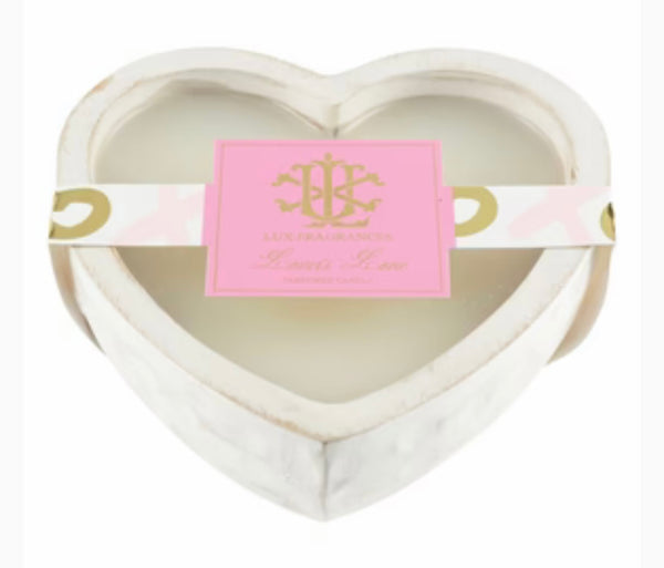 Lover's Lane Heart Shaped Dough Bowl Candle