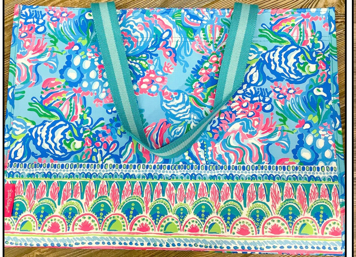 Lilly Pulitzer Market Carryall - Aqua La Vista