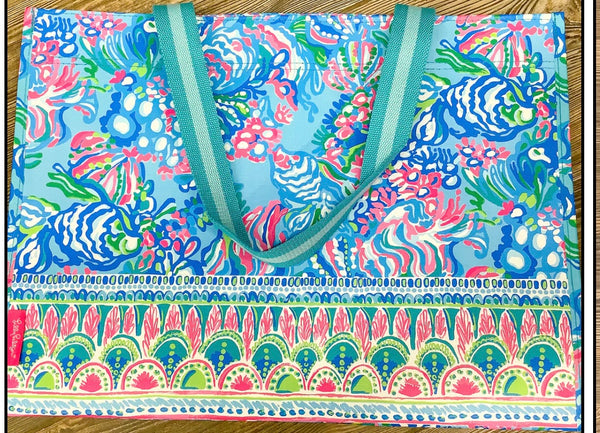 Lilly Pulitzer Market Carryall - Aqua La Vista