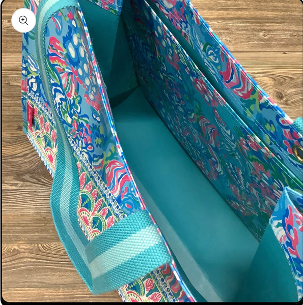Lilly Pulitzer Market Carryall - Aqua La Vista